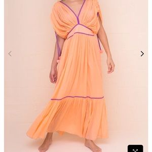 Pitusa Goddess Maxi Dress in celadon green, size XS